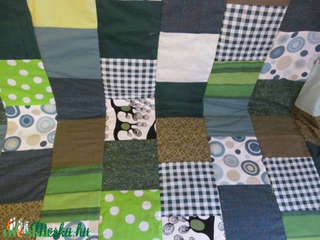 Patchwork takaró a zöld 50 árnyalata -  - Meska.hu