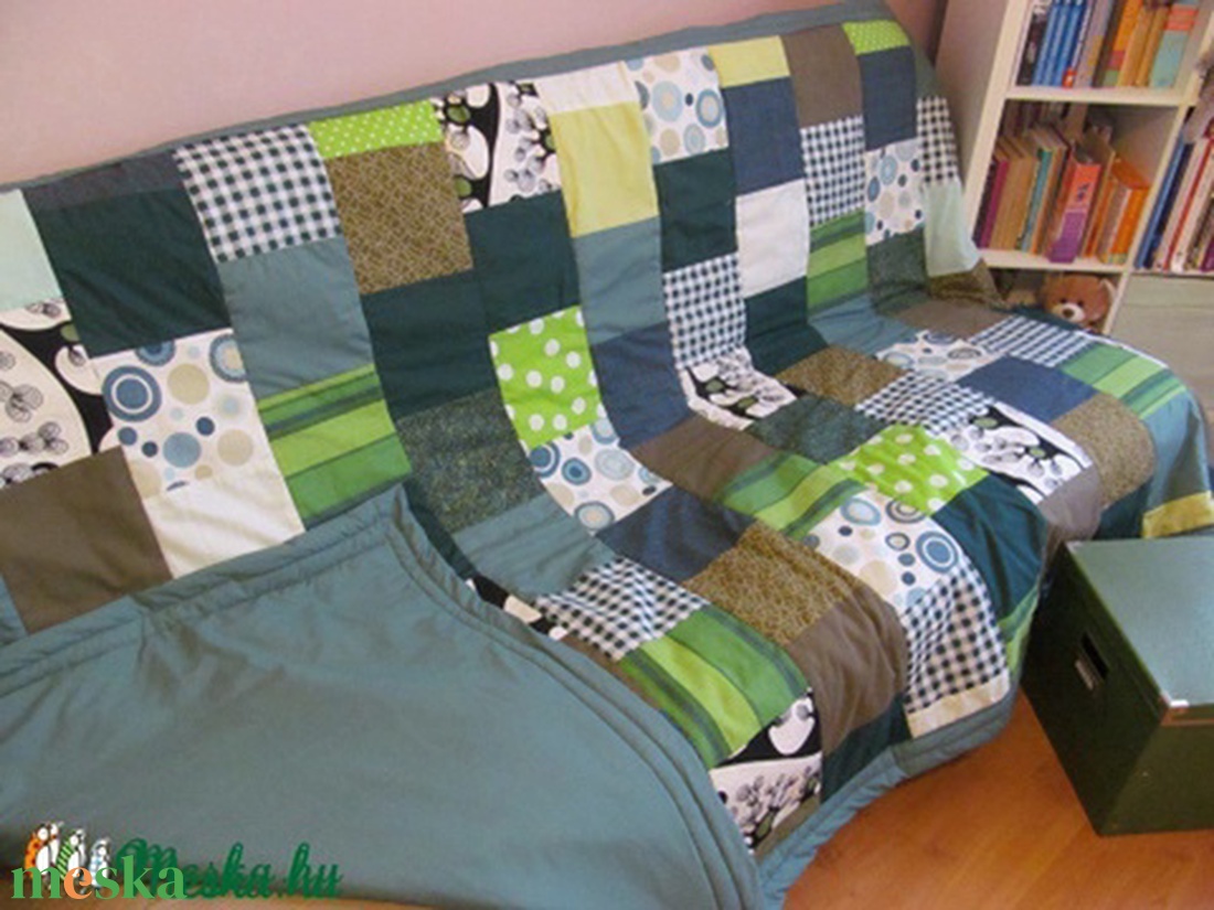 Patchwork takaró a zöld 50 árnyalata -  - Meska.hu
