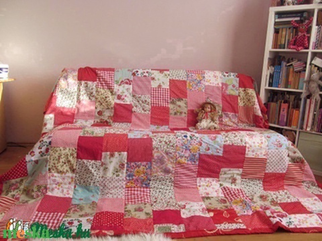 piros vintage patchwork takaró - - Meska.hu piros vintage patchwork takaró - - Meska.hu