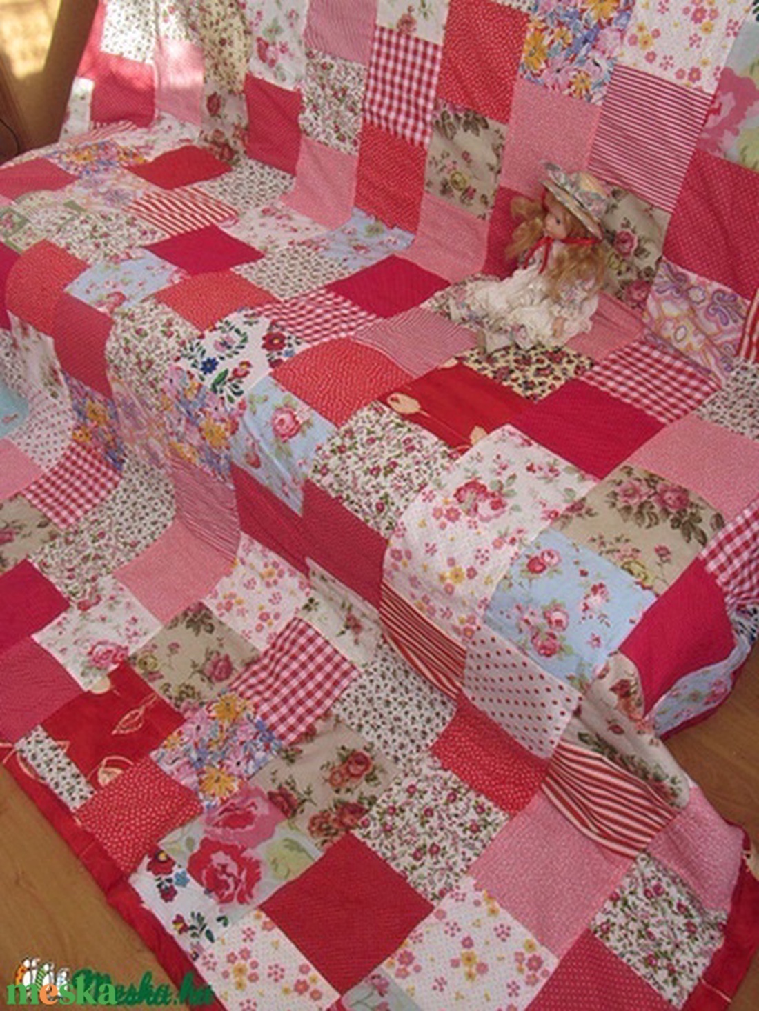piros vintage patchwork takaró - - Meska.hu piros vintage patchwork takaró - - Meska.hu