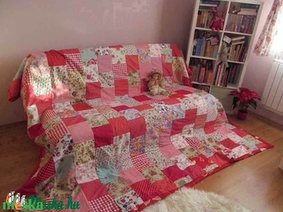 piros vintage patchwork takaró - - Meska.hu piros vintage patchwork takaró - - Meska.hu