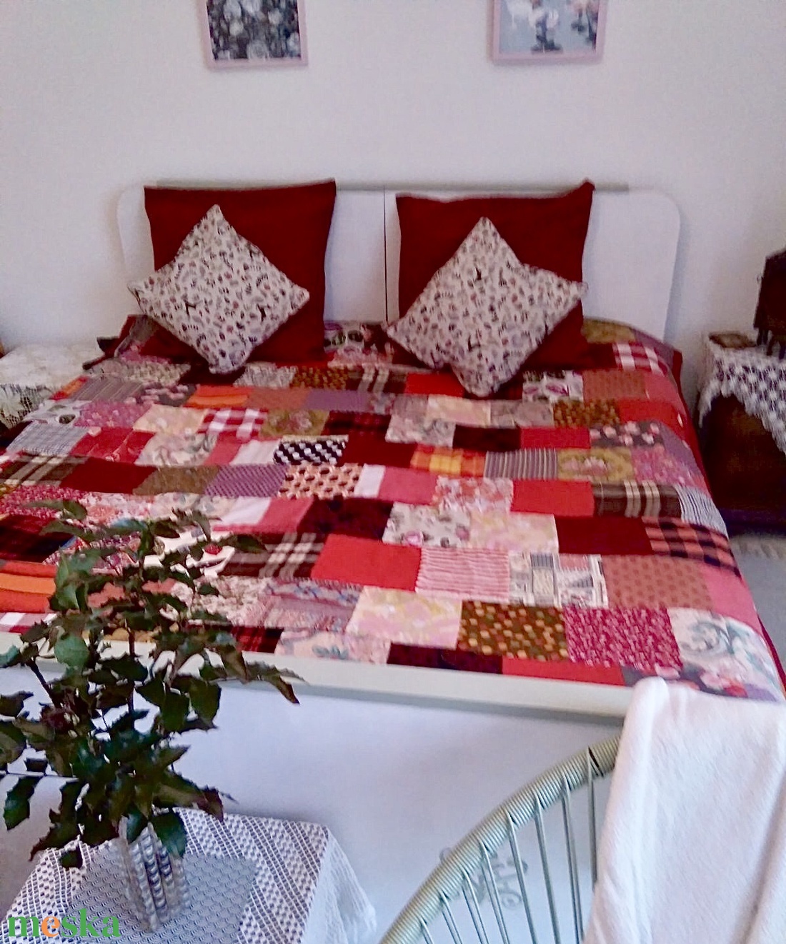 Patchwork takaró Vadvirág kérésére - otthon & életmód - lakástextil - ágytakaró - Meska.hu