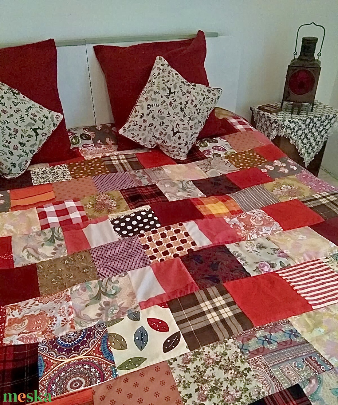 Patchwork takaró Vadvirág kérésére - otthon & életmód - lakástextil - ágytakaró - Meska.hu