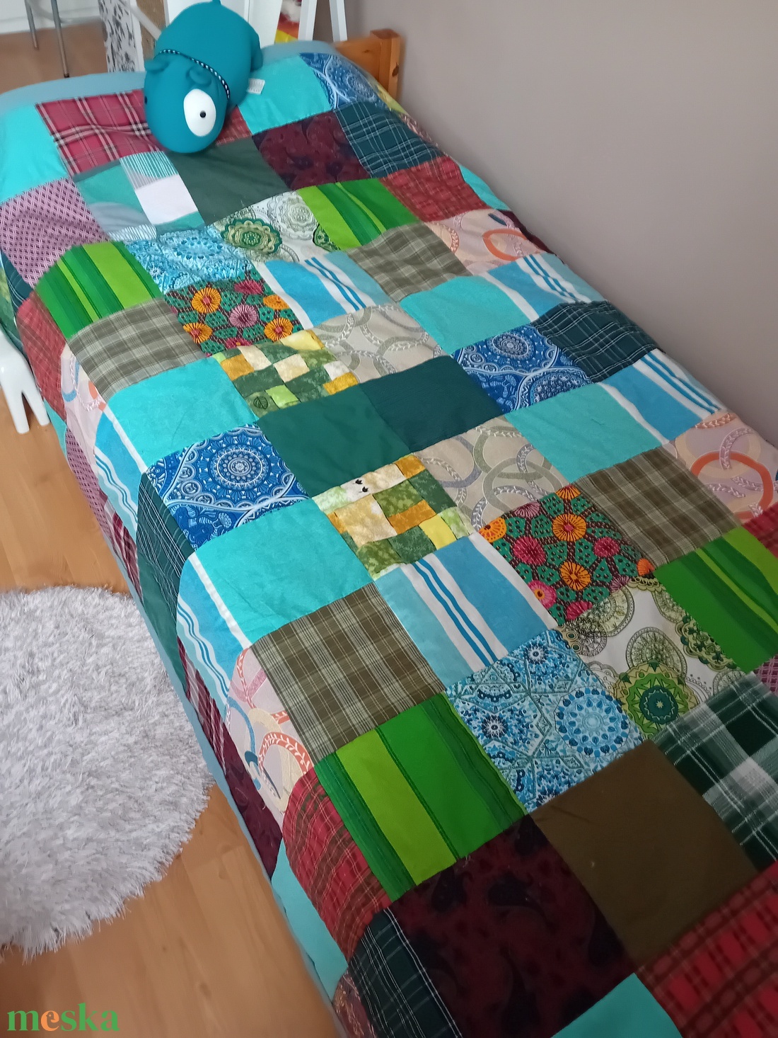 Patchwork takaró Imola részére - otthon & életmód - lakástextil - ágytakaró - Meska.hu