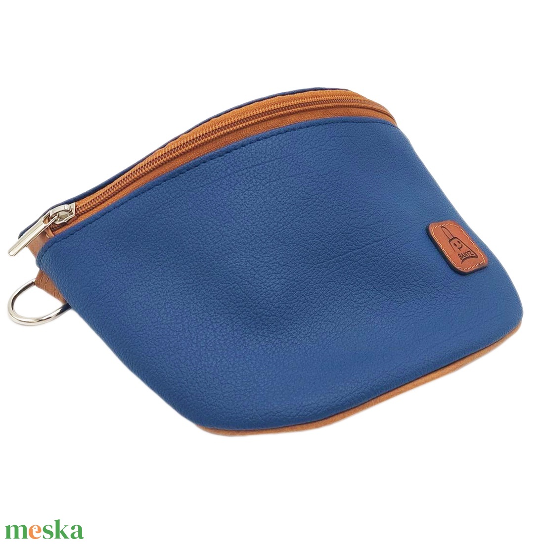 Keresztpántos táska, övtáska, kék- barna - táska & tok - kézitáska & válltáska - vállon átvethető táska - Meska.hu