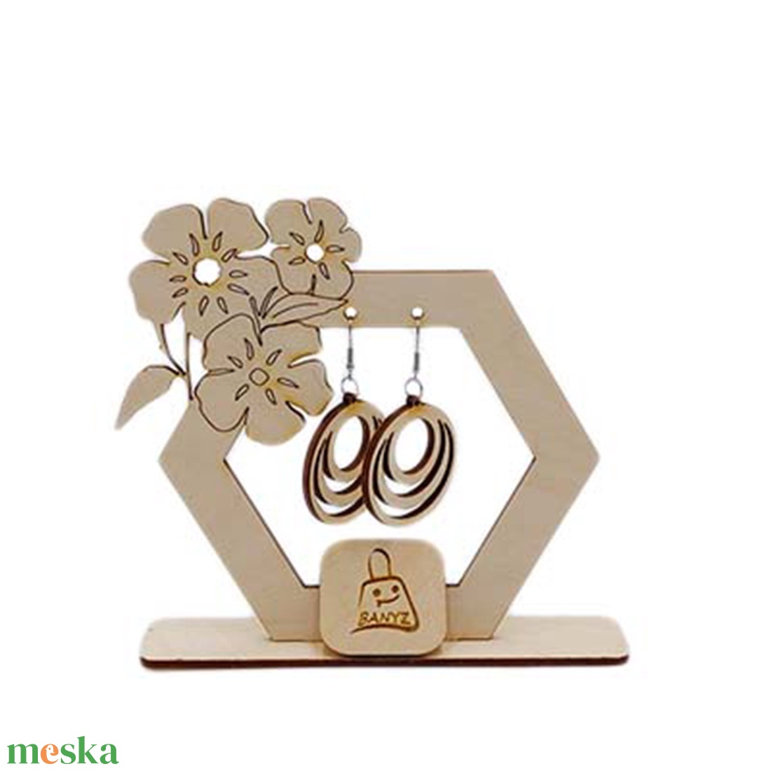 Fa fülbevaló ( 1 pár ) - ékszer - fülbevaló - lógó fülbevaló - Meska.hu