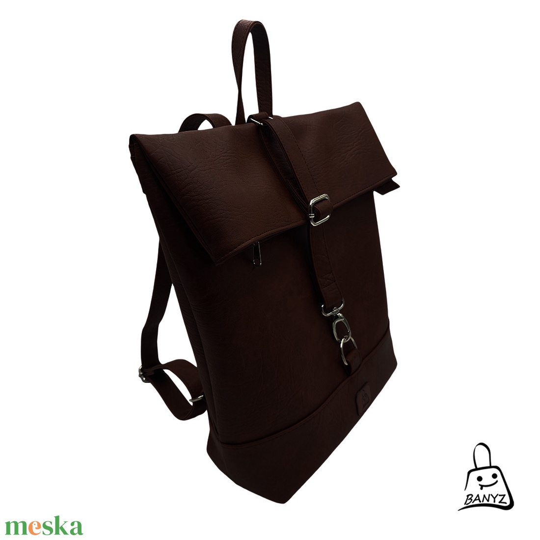 Unisex hátitáska sötétbarna színben - táska & tok - hátizsák - hátizsák - Meska.hu