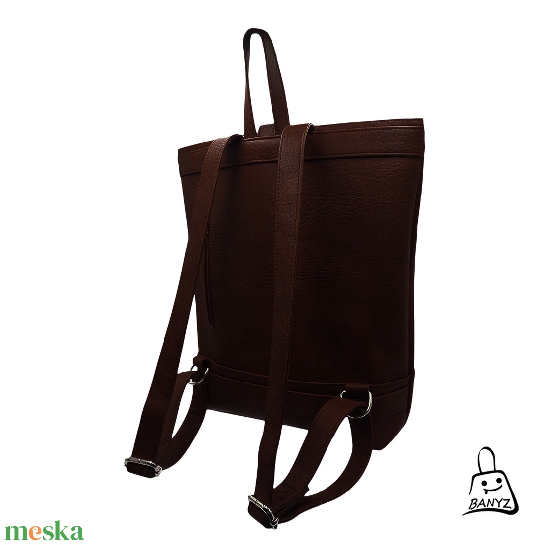 Unisex hátitáska sötétbarna színben - táska & tok - hátizsák - hátizsák - Meska.hu