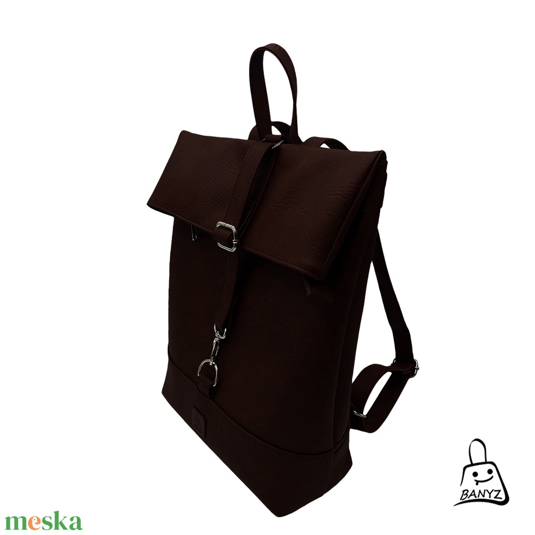 Unisex hátitáska sötétbarna színben - táska & tok - hátizsák - hátizsák - Meska.hu