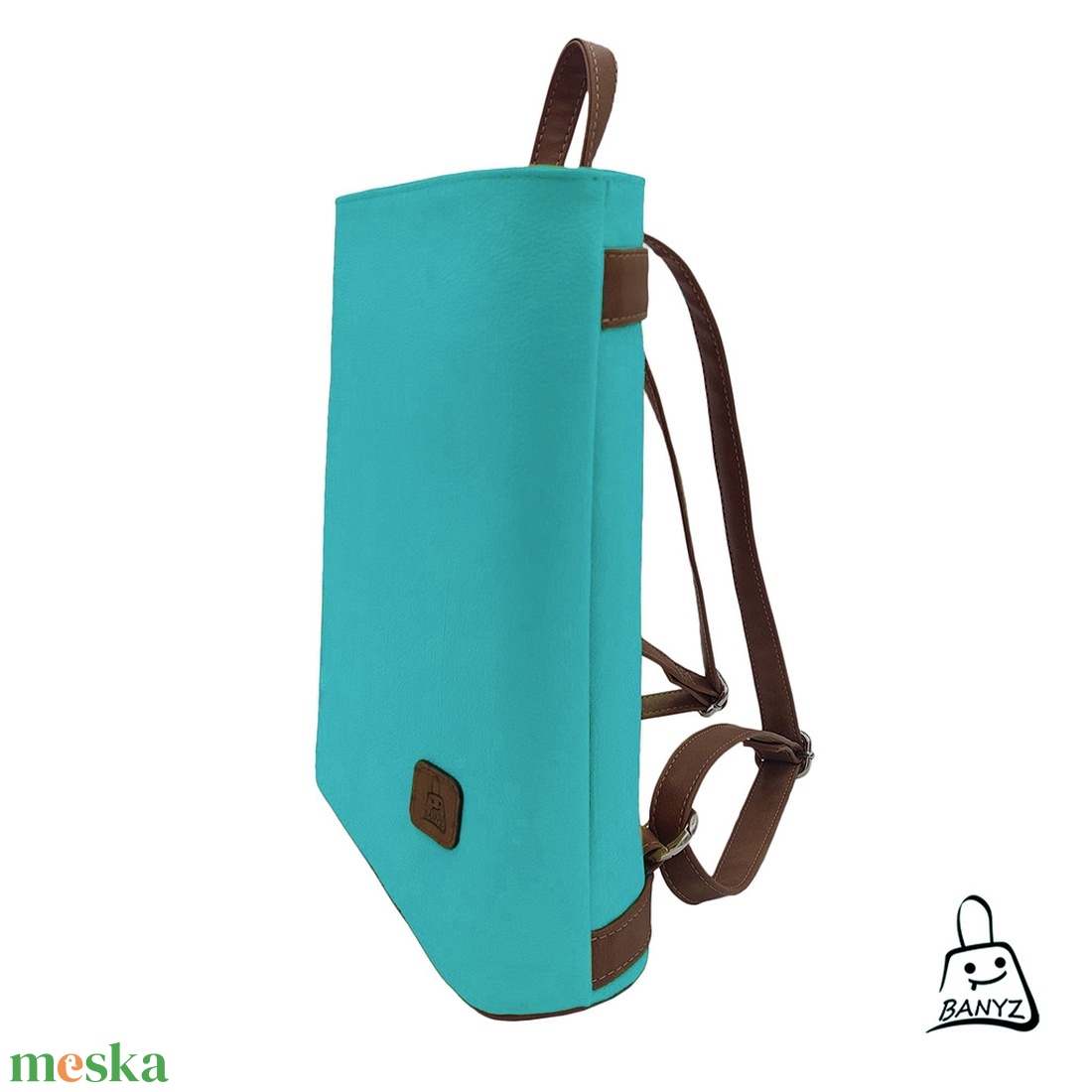 Türkiz�barna női hátitáska A4-es méretben - táska & tok - hátizsák - hátizsák - Meska.hu