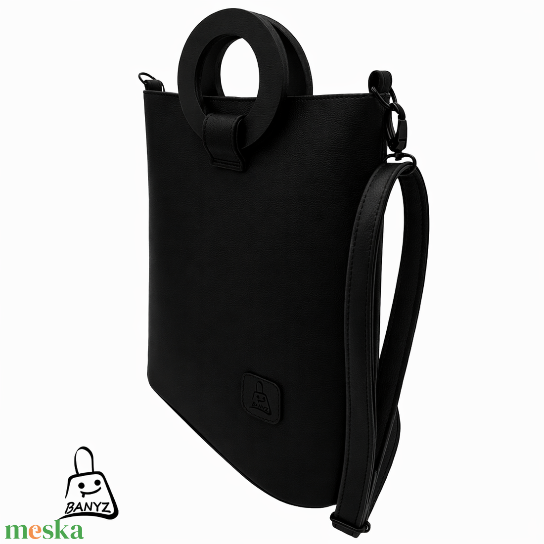  Fekete többfunkciós kézitáska és válltáska � A4-es méretben - táska & tok - kézitáska & válltáska - kézitáska - Meska.hu