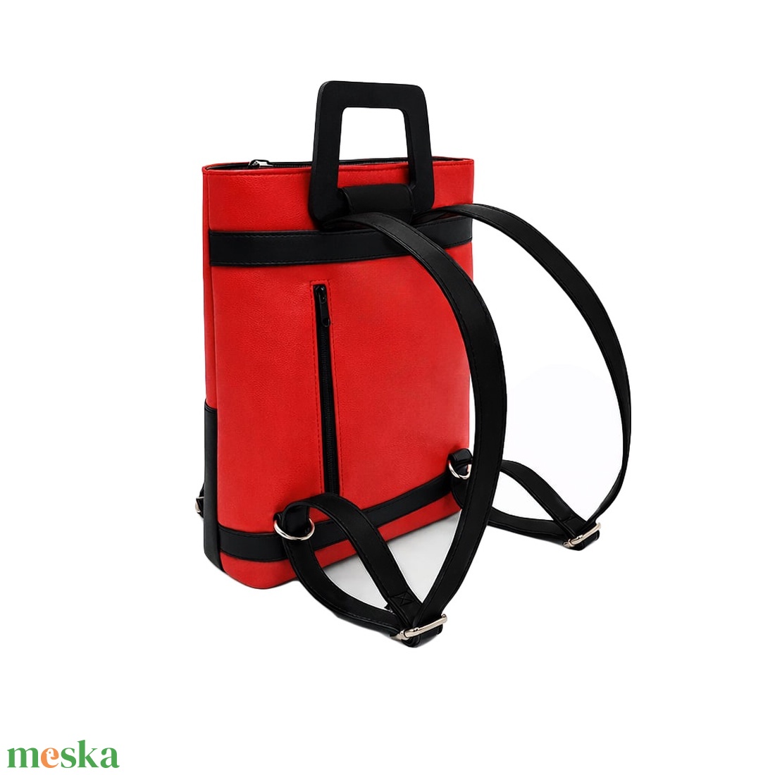 Piros�fekete 2 az 1-ben hátitáska és kézitáska � Banyz - táska & tok - hátizsák - hátizsák - Meska.hu