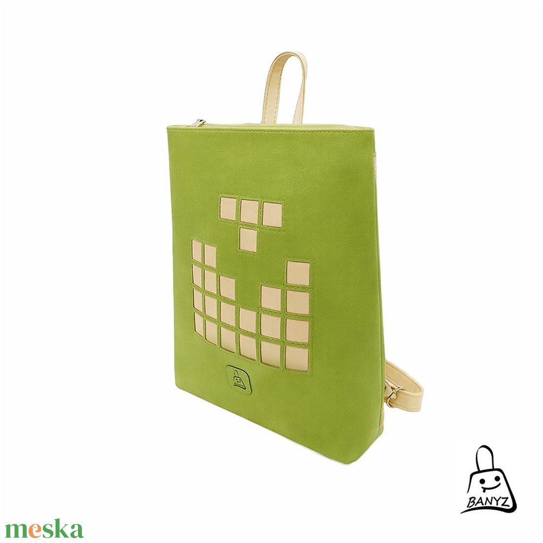 ZÖLD�BÉZS TÖBBFUNKCIÓS NŐI TÁSKA � HÁTITÁSKA, KÉZITÁSKA ÉS VÁLLTÁSKA EGYBEN  - táska & tok - variálható táska - Meska.hu