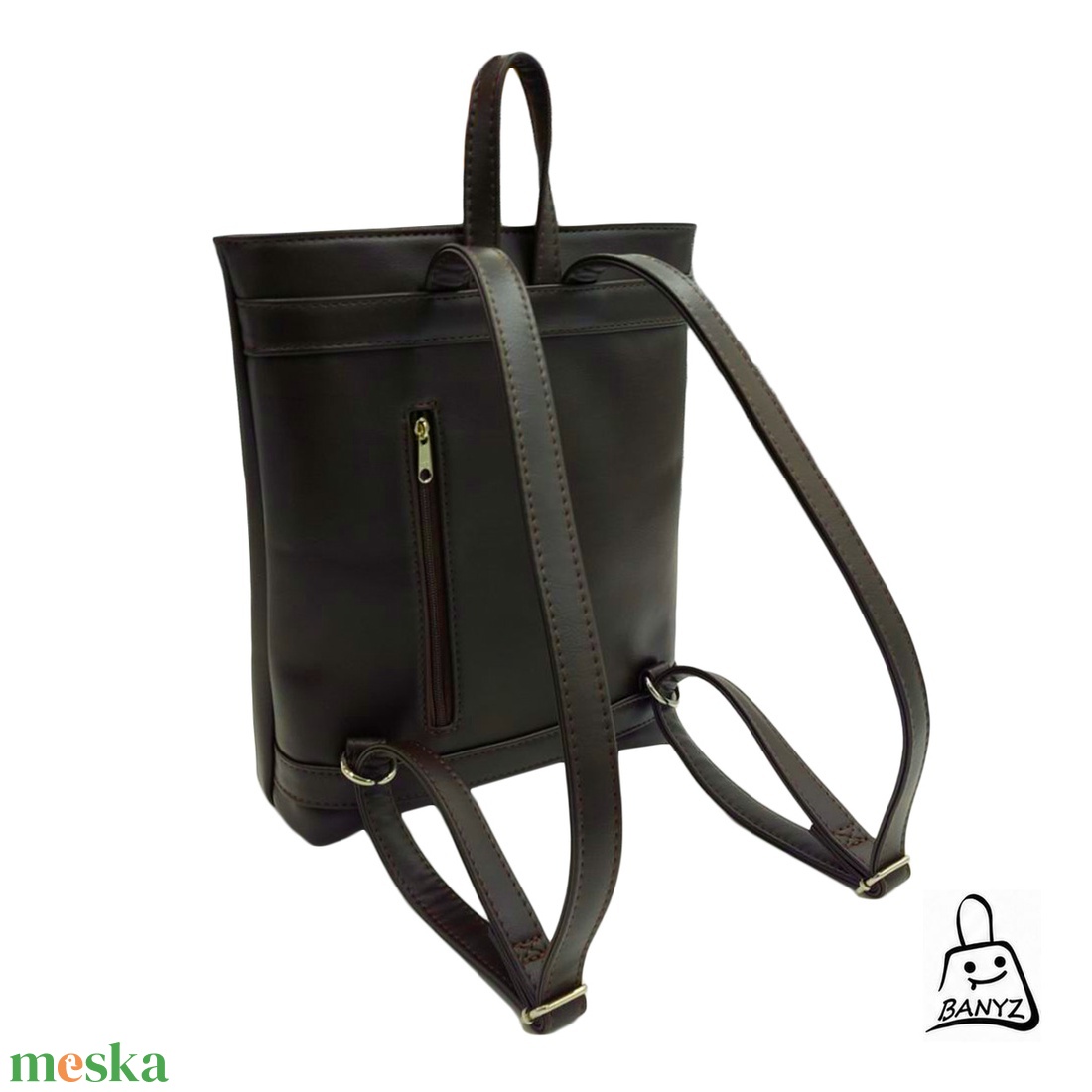 Sötét csokibarna unisex hátizsák � A4-es méretben - táska & tok - hátizsák - hátizsák - Meska.hu