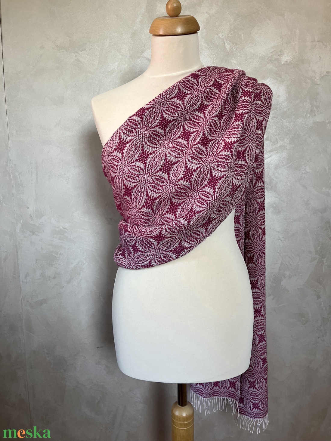 Merinó gyapjú sál - Christmas punch - ruha & divat - sál, sapka, kendő - sál - Meska.hu