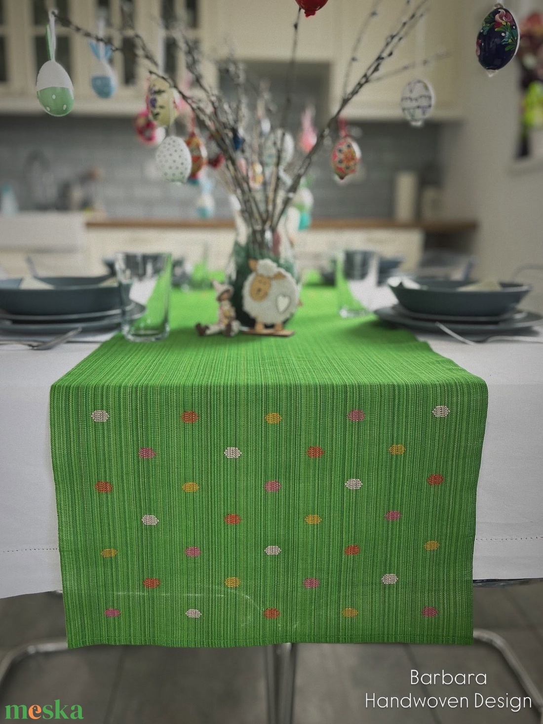 Easter egg hunt - Asztali futó - otthon & életmód - lakástextil - abrosz, terítő - asztalfutó - Meska.hu