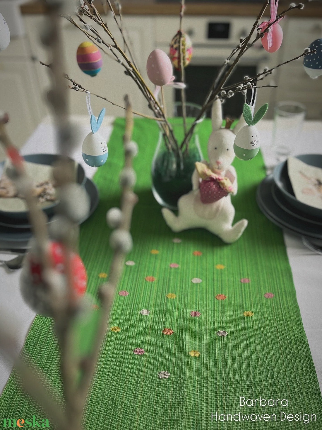Easter egg hunt - Asztali futó - otthon & életmód - lakástextil - abrosz, terítő - asztalfutó - Meska.hu