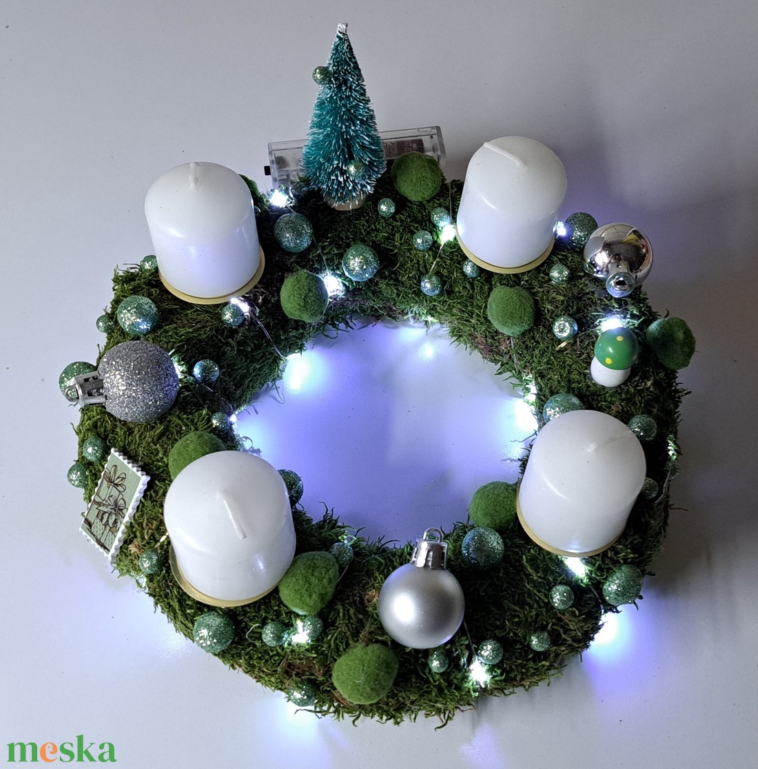 Adventi koszorú  - karácsony - adventi díszek - adventi koszorú - Meska.hu