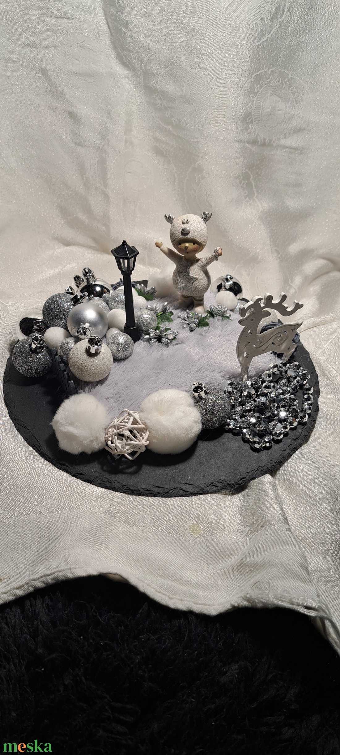 Karácsonyi asztali dísz - karácsony - adventi díszek - adventi asztaldísz - Meska.hu