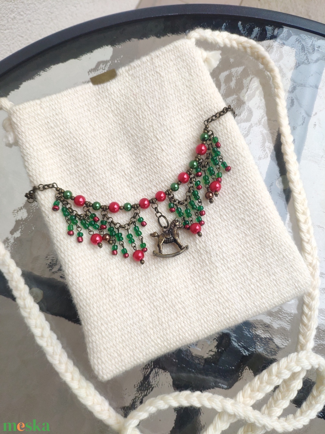 'HINTALÓ' ünnepi, téli, karácsonyi kistáska / kistarisznya - táska & tok - kézitáska & válltáska - tarisznya - Meska.hu