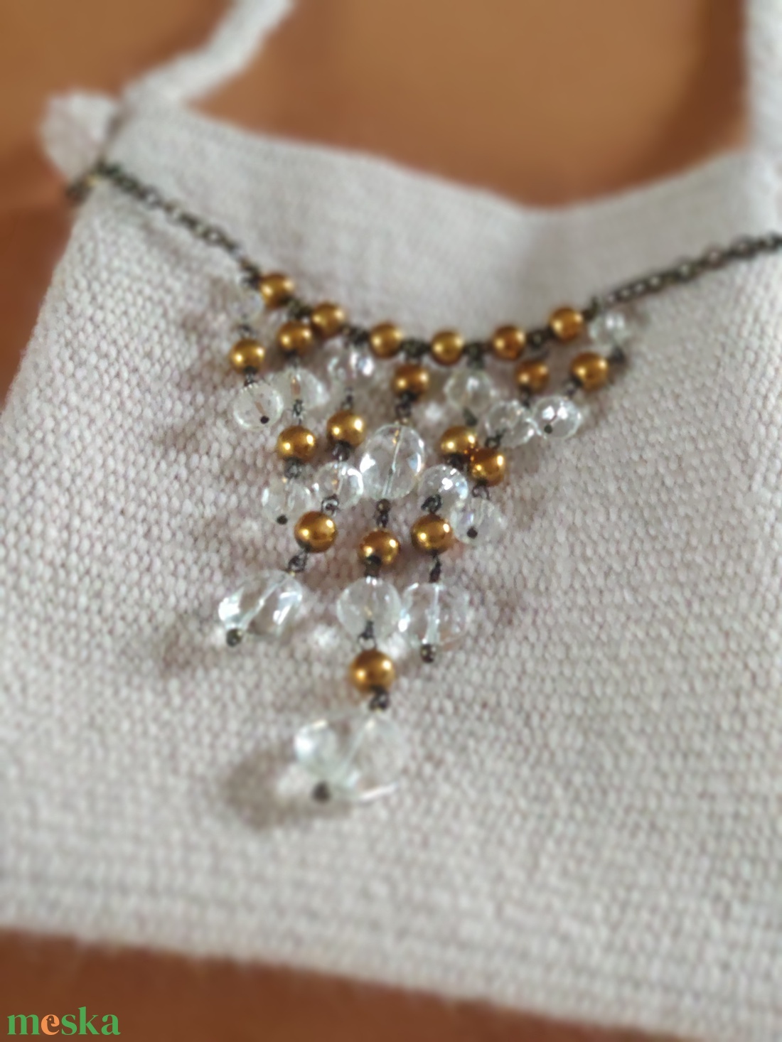 'KASTÉLY' ünnepi, alkalmi kistáska / kistarisznya AJÁNDÉK FÜLBEVALÓVAL - táska & tok - kézitáska & válltáska - tarisznya - Meska.hu