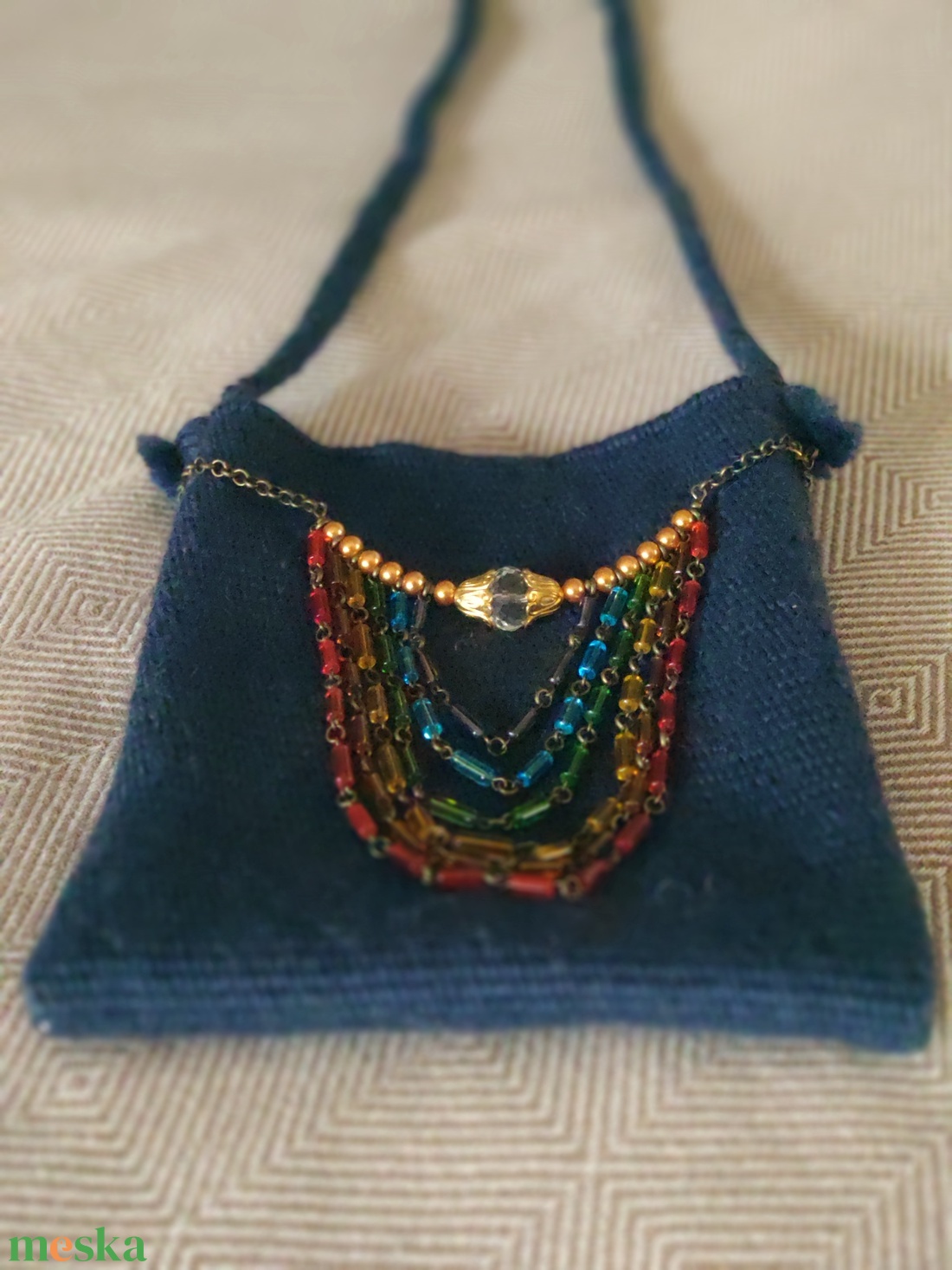 'ESTÉLY' ünnepi, alkalmi kistáska / kistarisznya AJÁNDÉK FÜLBEVALÓVAL - táska & tok - kézitáska & válltáska - tarisznya - Meska.hu