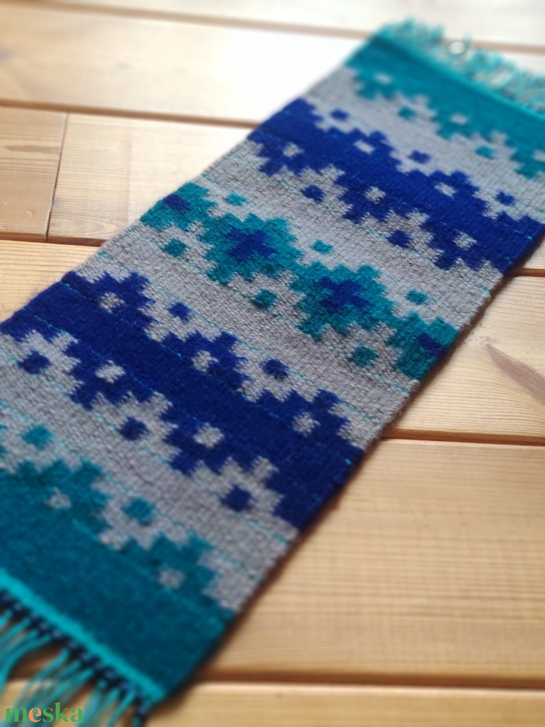 'VÍZÖNTŐ' kézzel szőtt kicsi kilim gyapjú szőnyeg / terítő / futó / dísz - otthon & életmód - lakástextil - szőnyeg - szövött szőnyeg - Meska.hu