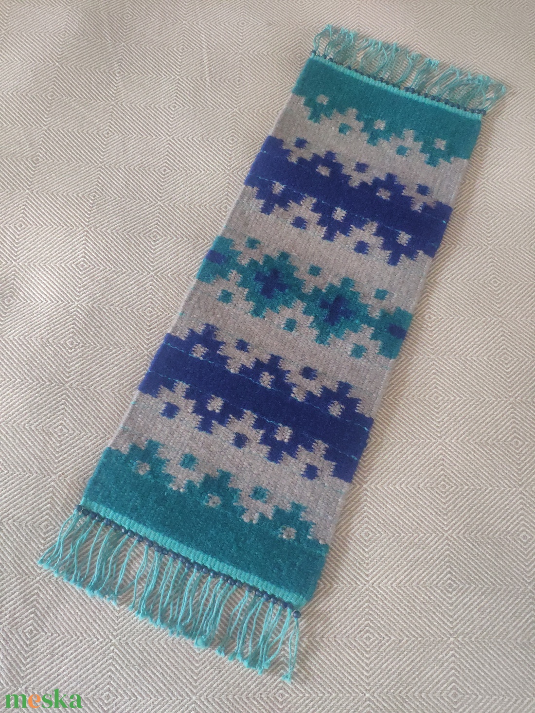 'VÍZÖNTŐ' kézzel szőtt kicsi kilim gyapjú szőnyeg / terítő / futó / dísz - otthon & életmód - lakástextil - szőnyeg - szövött szőnyeg - Meska.hu