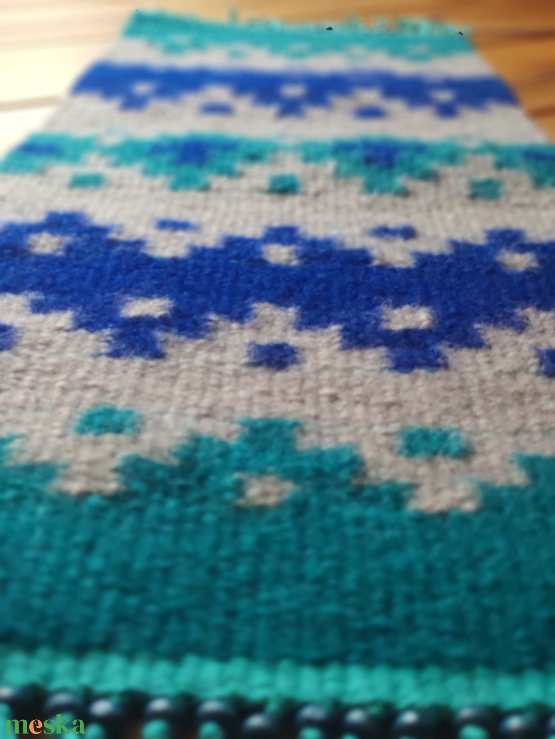 'VÍZÖNTŐ' kézzel szőtt kicsi kilim gyapjú szőnyeg / terítő / futó / dísz - otthon & életmód - lakástextil - szőnyeg - szövött szőnyeg - Meska.hu