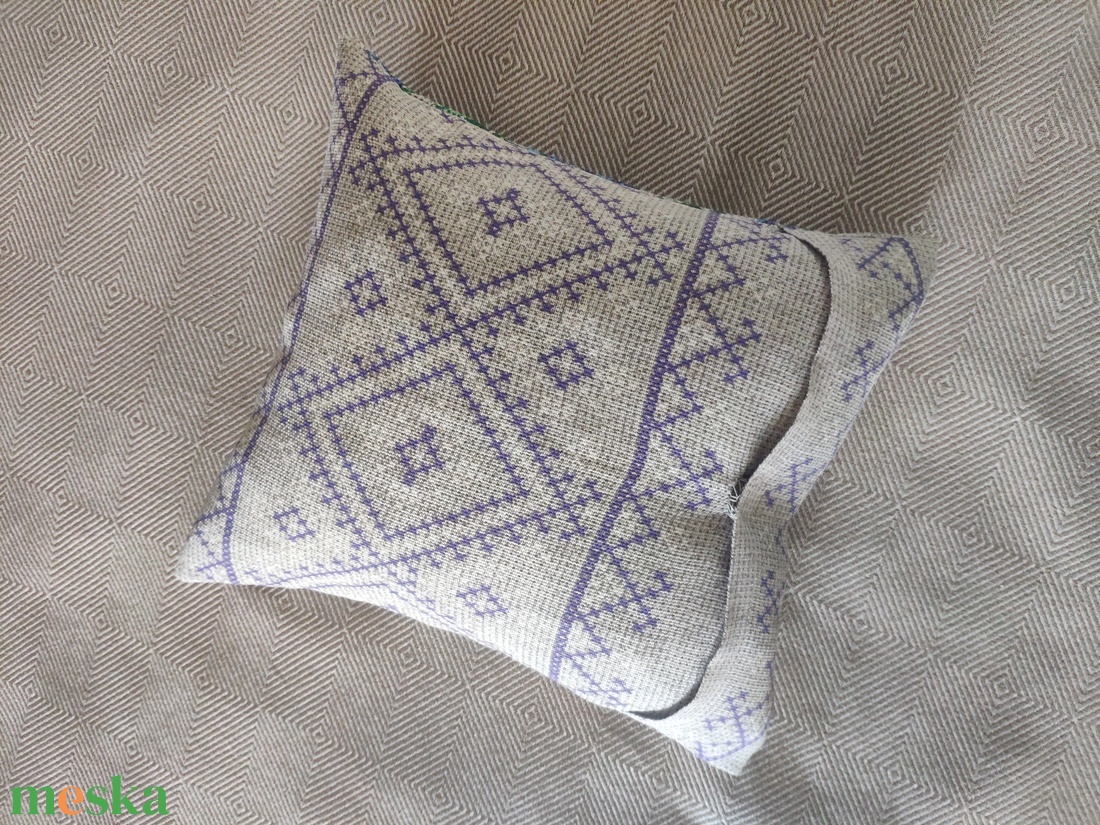 'Tavaszi csokor - Nefelejcs' gobelin hatású pamutvászon díszpárna - otthon & életmód - lakástextil - párna & párnahuzat - díszpárna (belsővel együtt) - Meska.hu