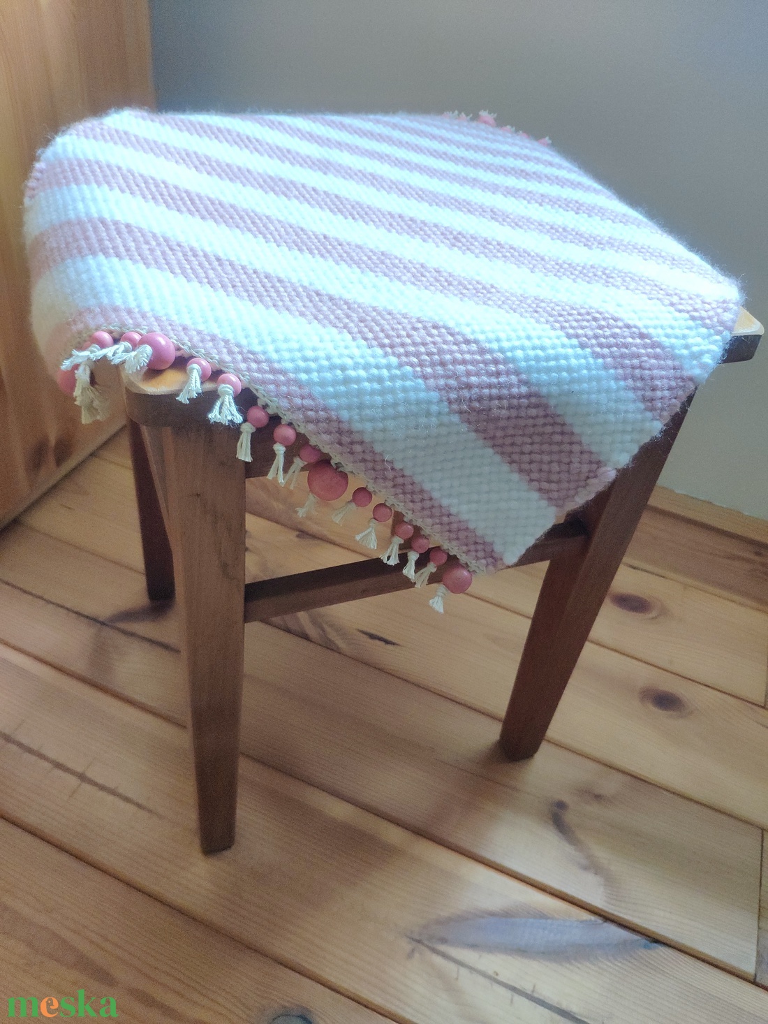 'RUSTIC ROSE' - kézzel szőtt, nemez hatású rusztikus szőttes ajándék nyaklánccal - otthon & életmód - lakástextil - szőnyeg - szövött szőnyeg - Meska.hu