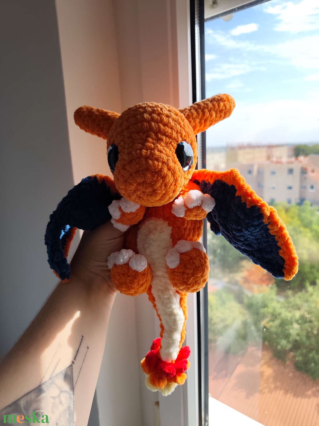 Horgolt Charizard Szundipajti - játék & sport - plüssállat & játékfigura - más figura - Meska.hu