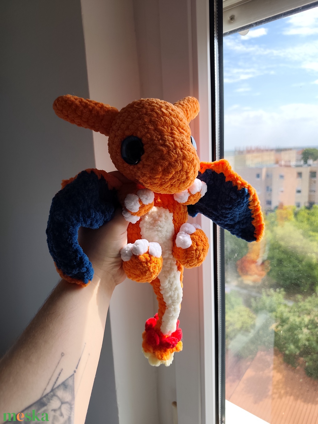 Horgolt Charizard Szundipajti - játék & sport - plüssállat & játékfigura - más figura - Meska.hu
