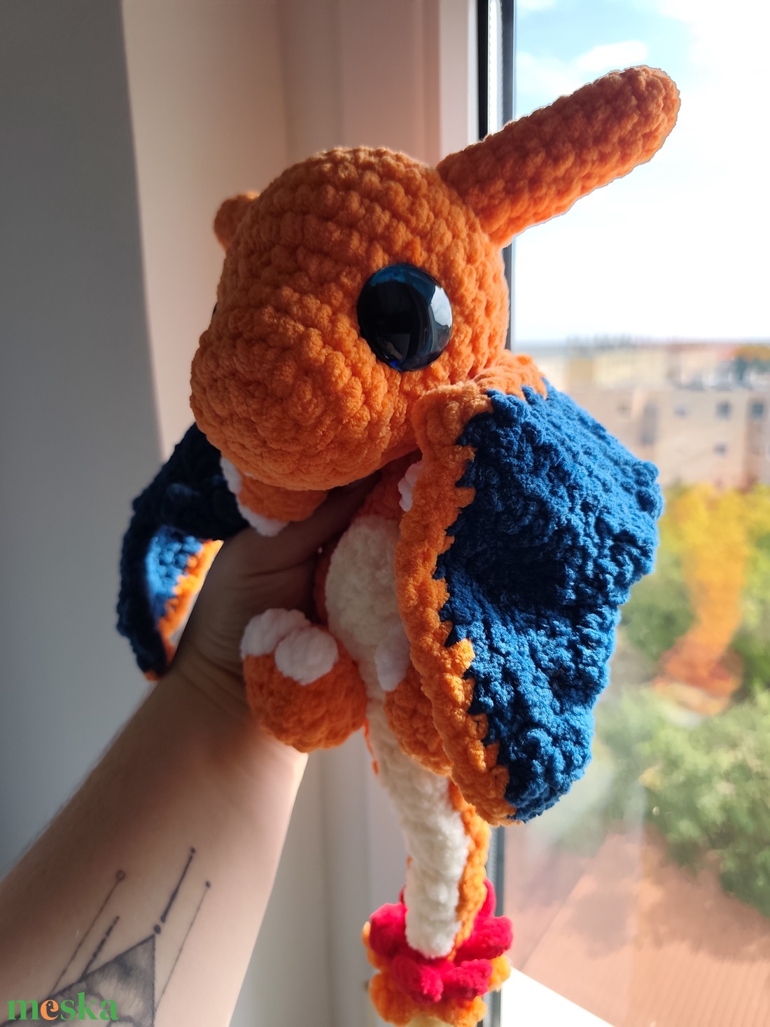 Horgolt Charizard Szundipajti - játék & sport - plüssállat & játékfigura - más figura - Meska.hu