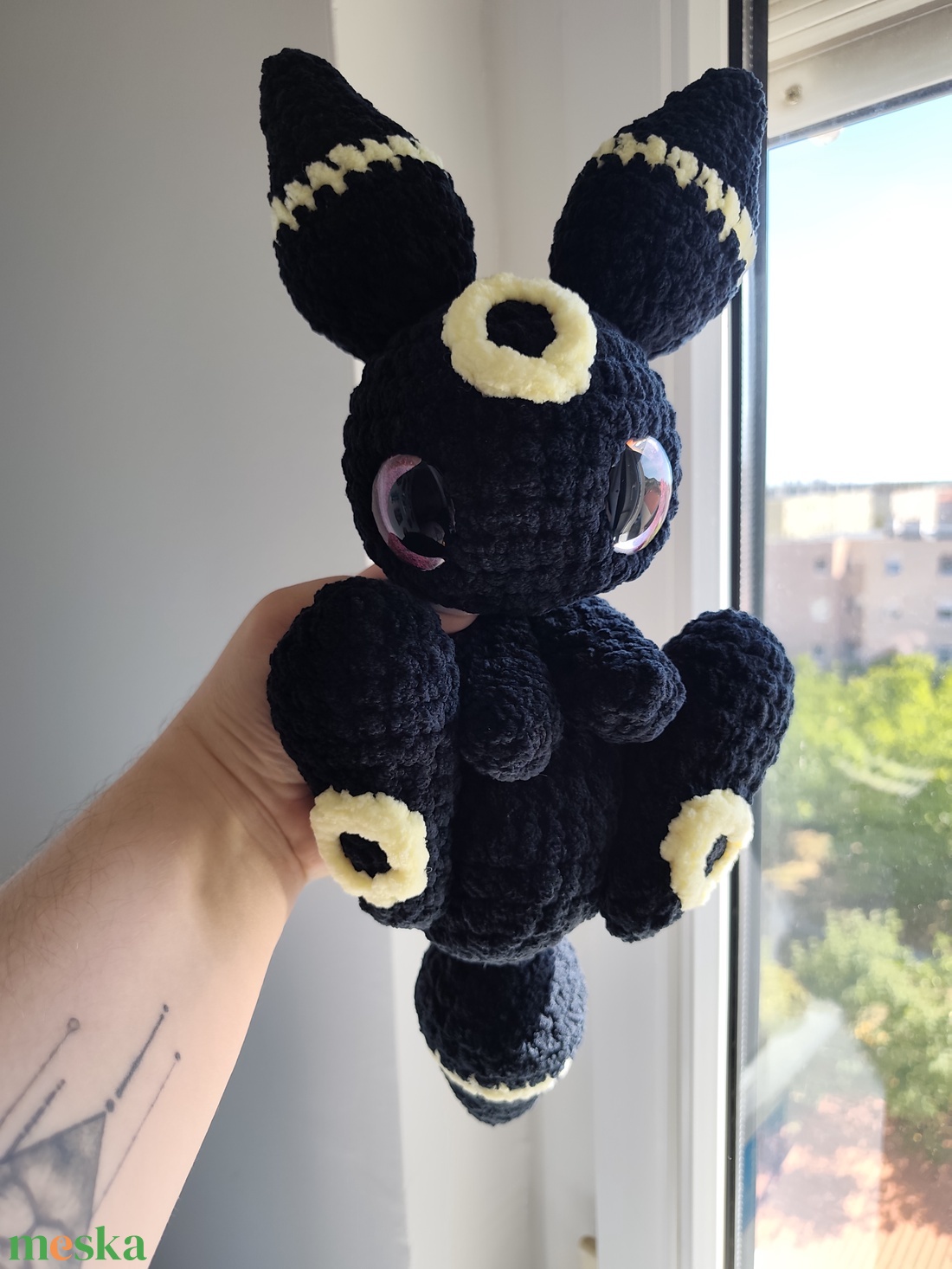 Horgolt Umbreon Szundipajti - játék & sport - plüssállat & játékfigura - más figura - Meska.hu