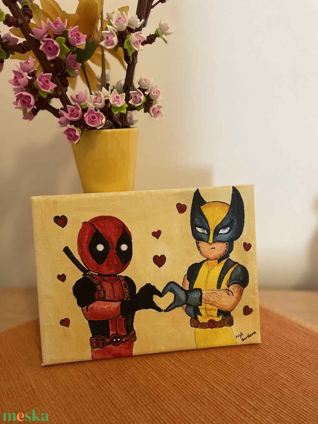 Rozsomák és Deadpool - Minihősök akrilfestmény - művészet - festmény - akril - Meska.hu