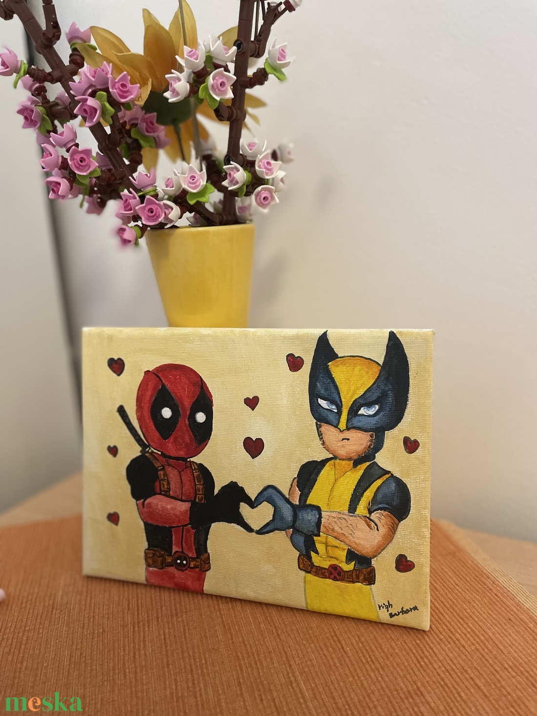 Rozsomák és Deadpool - Minihősök akrilfestmény - művészet - festmény - akril - Meska.hu