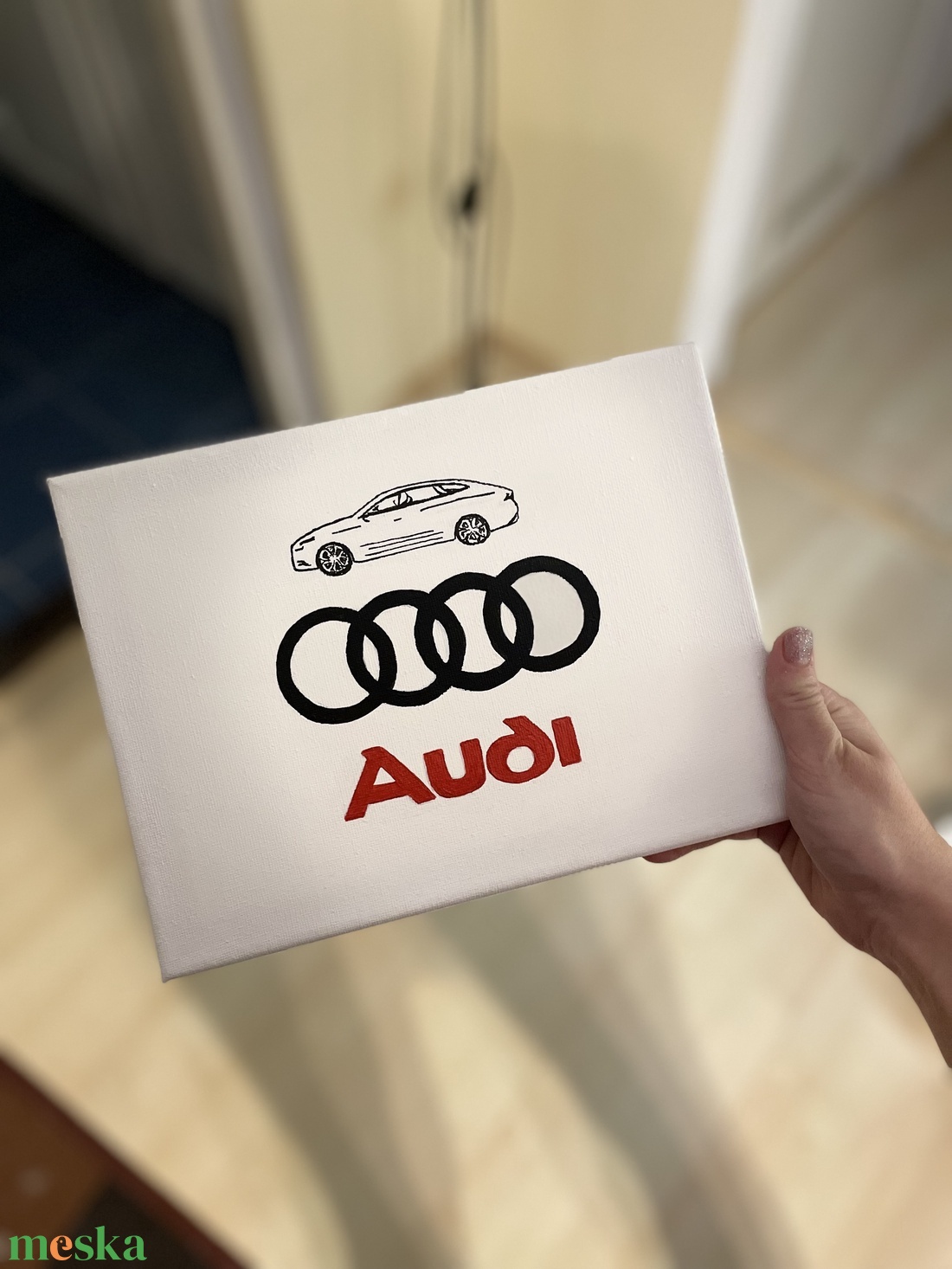 Audi logós kép - otthon & életmód - dekoráció - fali és függő dekoráció - falra akasztható dekor - Meska.hu