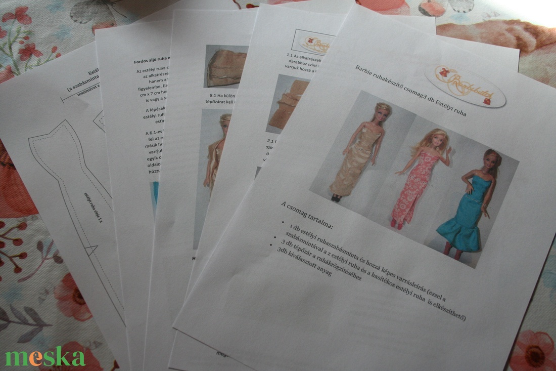 Barbie ruha készítő csomag Estélyi ruhák - diy (csináld magad) - egységcsomag - Meska.hu