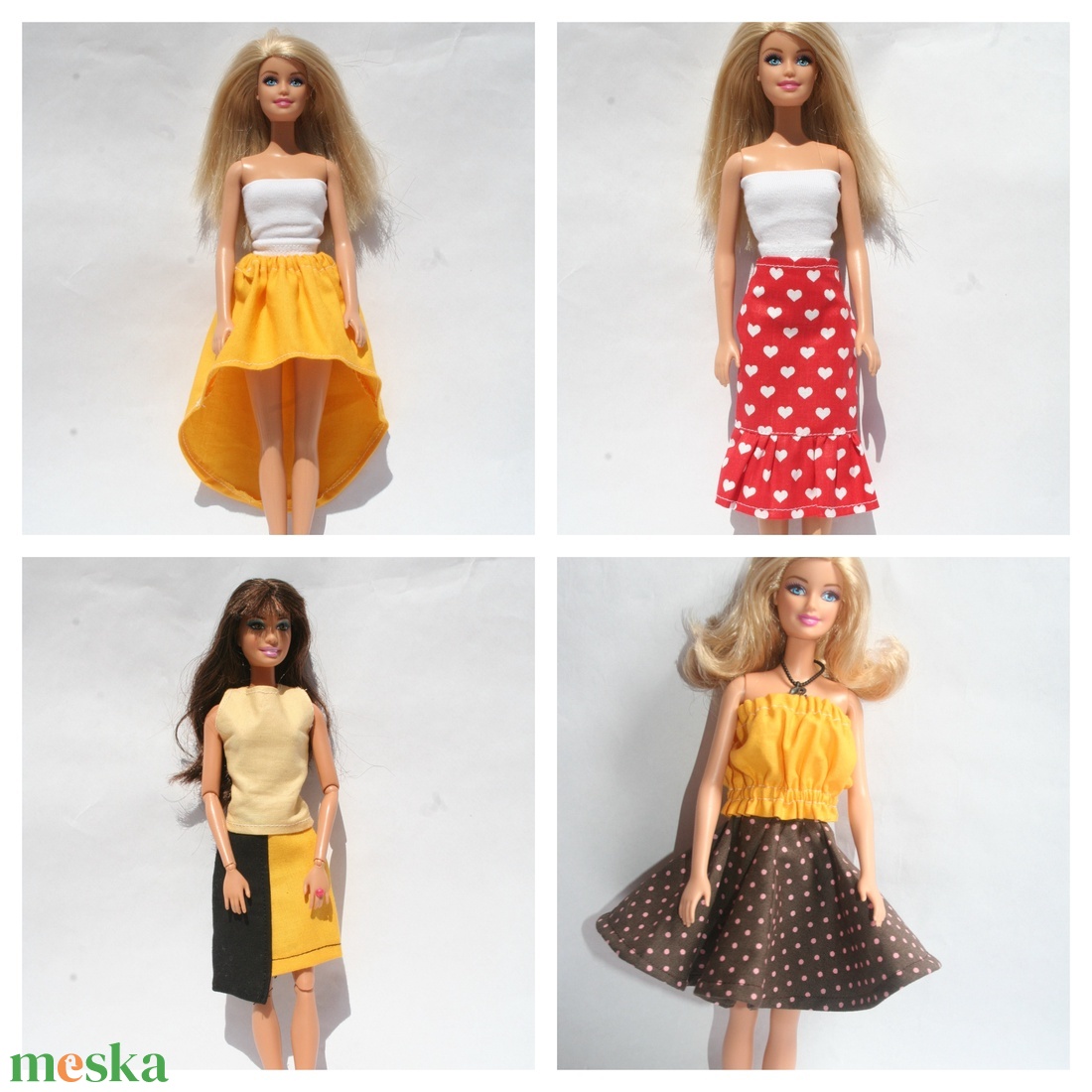 Barbie ruhakészítő csomag szoknyák - diy (csináld magad) - egységcsomag - Meska.hu