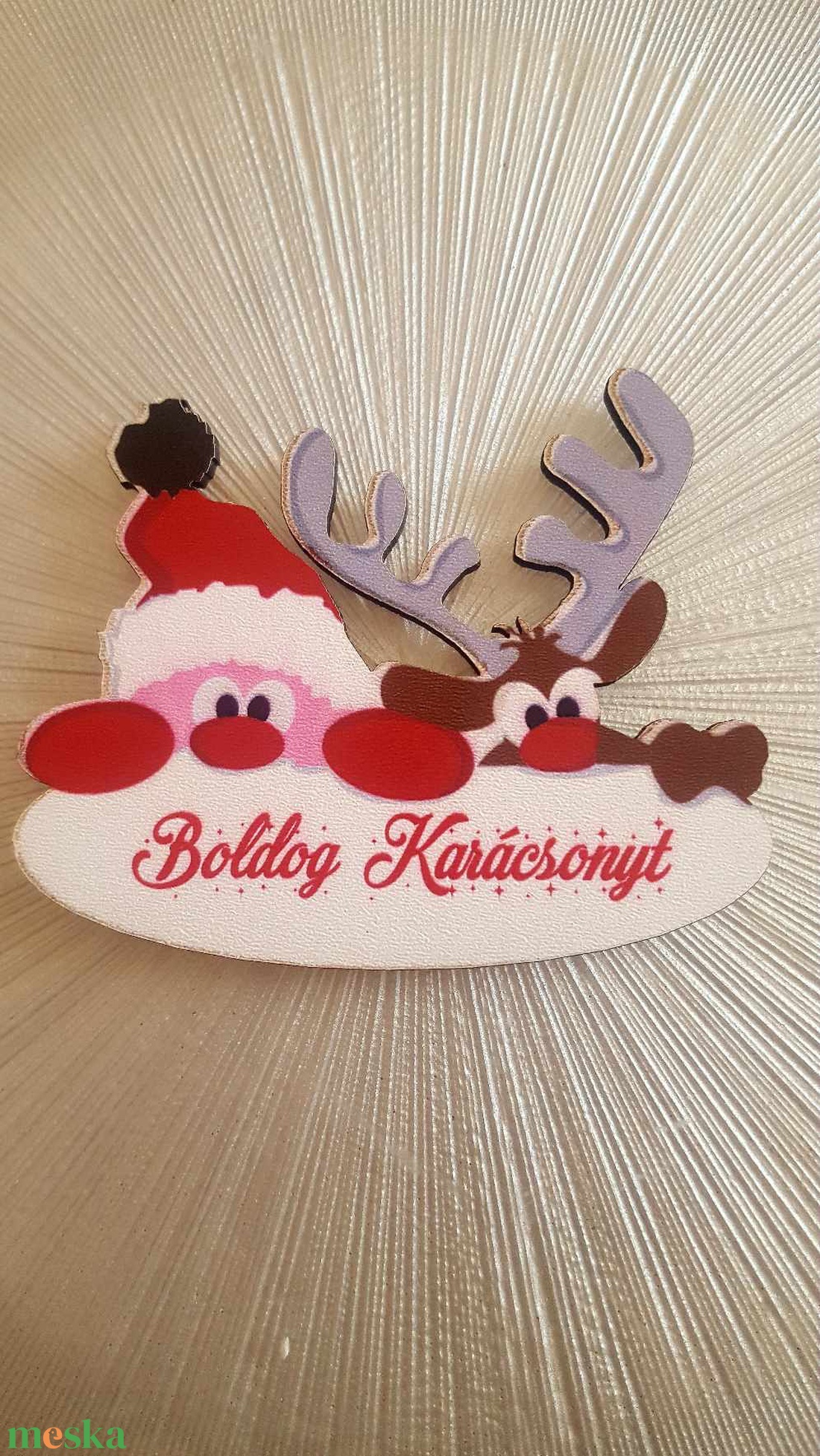 Mikulás és Rudolf fa hűtőmágnes - otthon & életmód - dekoráció - dísztárgy - Meska.hu Mikulás és Rudolf fa hűtőmágnes - otthon & életmód - dekoráció - dísztárgy - Meska.hu