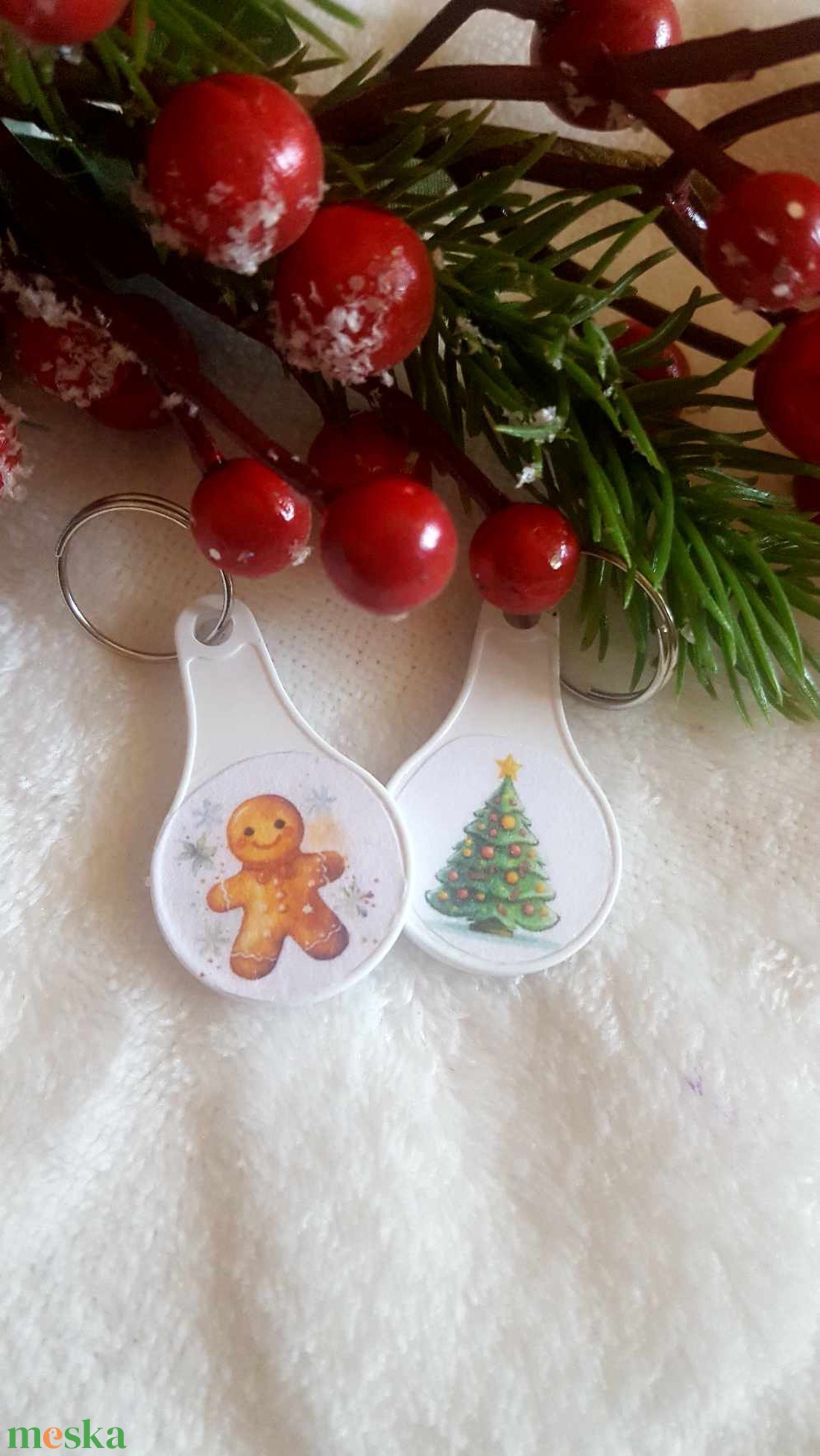 Bevásárlókocsi biléta karácsonyi mintával - otthon & életmód - dekoráció - dísztárgy - Meska.hu