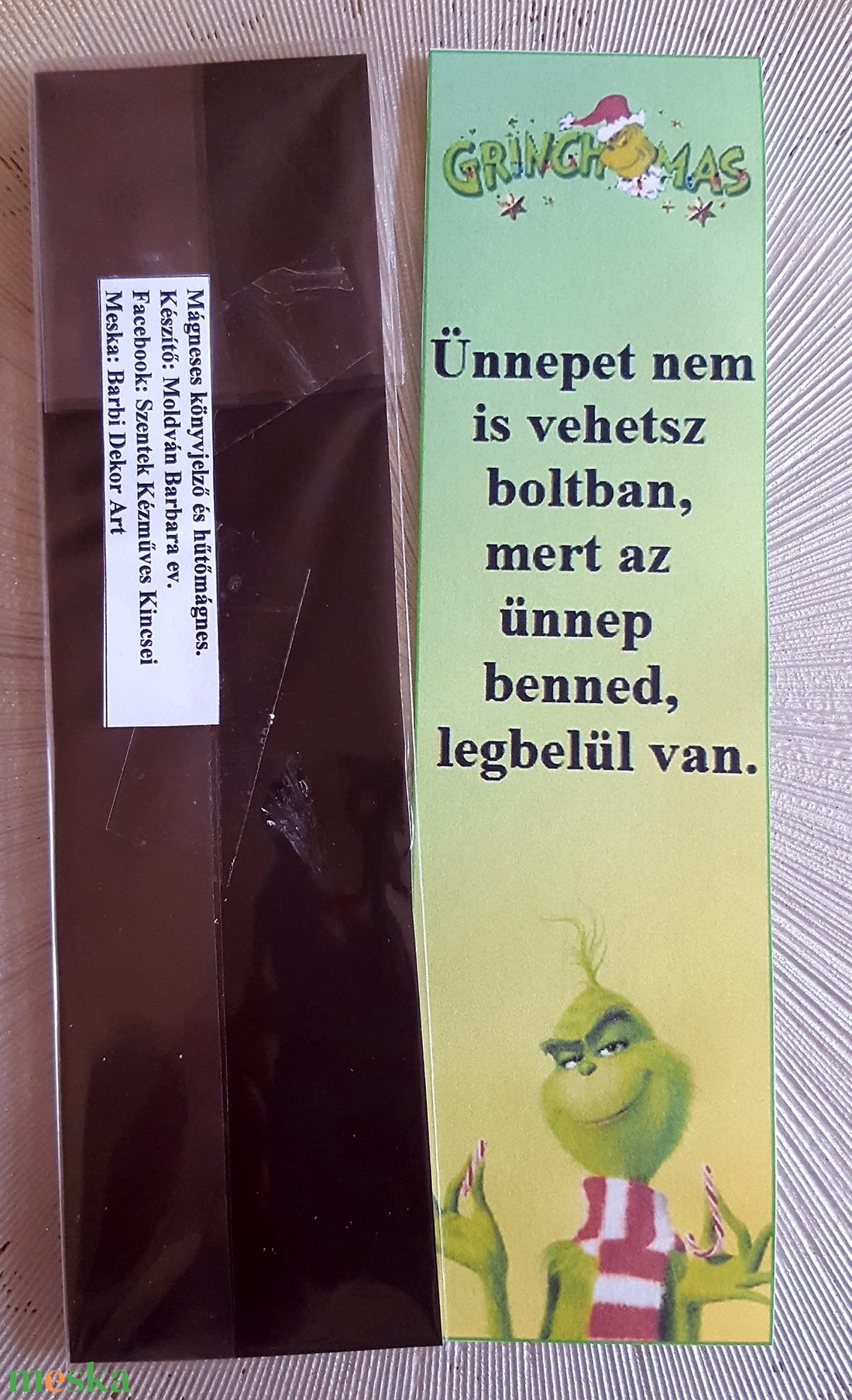 Karácsonyi könyvjelző és hűtőmágnes egyben - karácsony - karácsonyi lakásdekoráció - karácsonyi lakásdíszek - Meska.hu