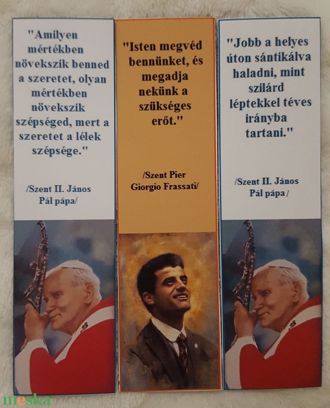 10db Mágneses könyvjelző szentek idézeteivel - könyv & zene - könyvjelző - Meska.hu
