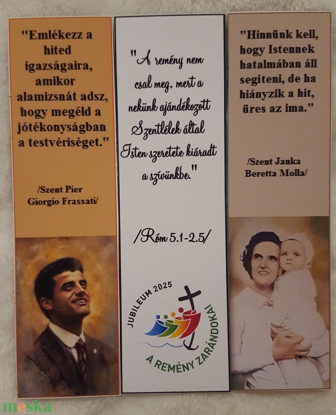 10db Mágneses könyvjelző szentek idézeteivel - könyv & zene - könyvjelző - Meska.hu