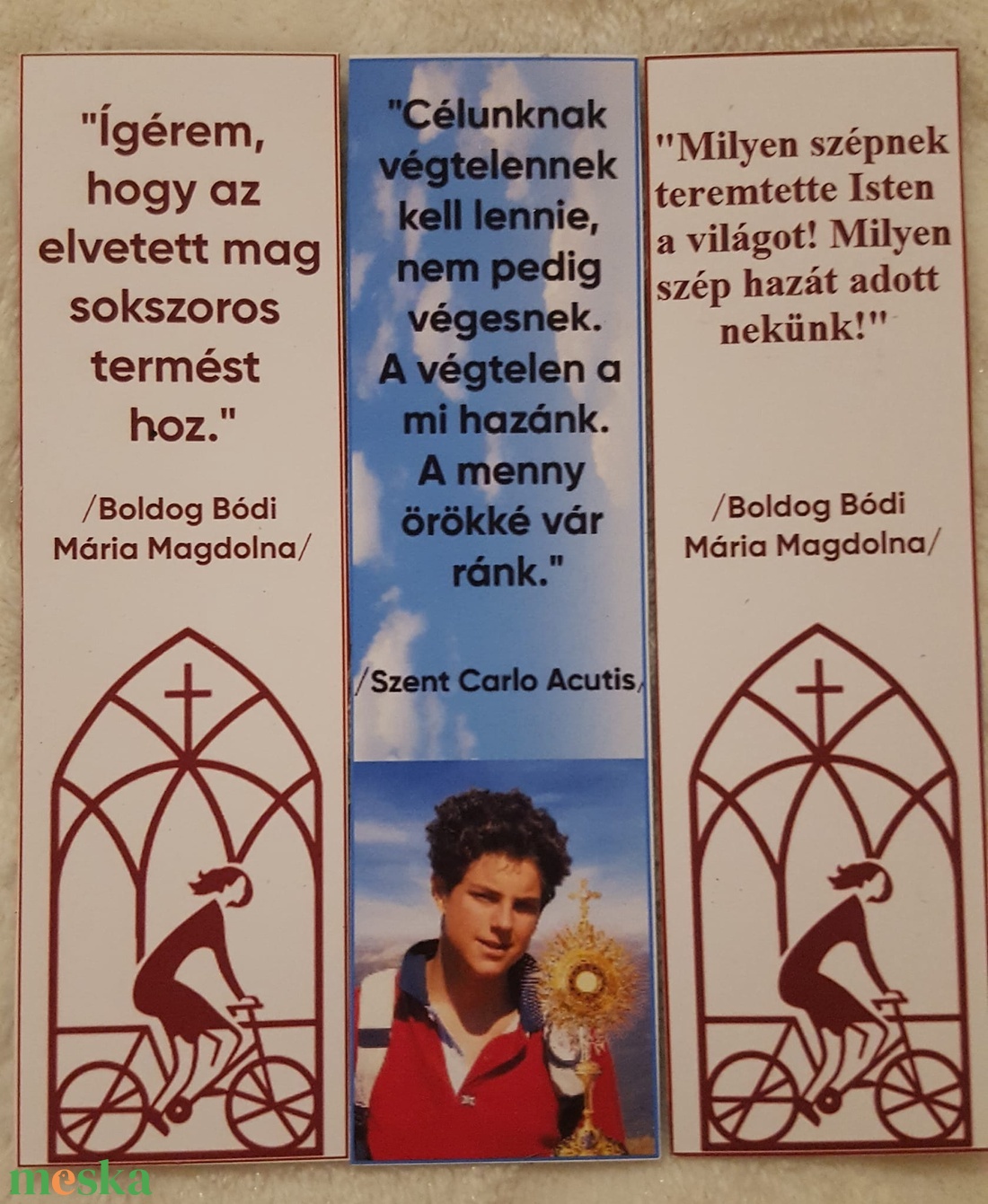 10db Mágneses könyvjelző szentek idézeteivel - könyv & zene - könyvjelző - Meska.hu