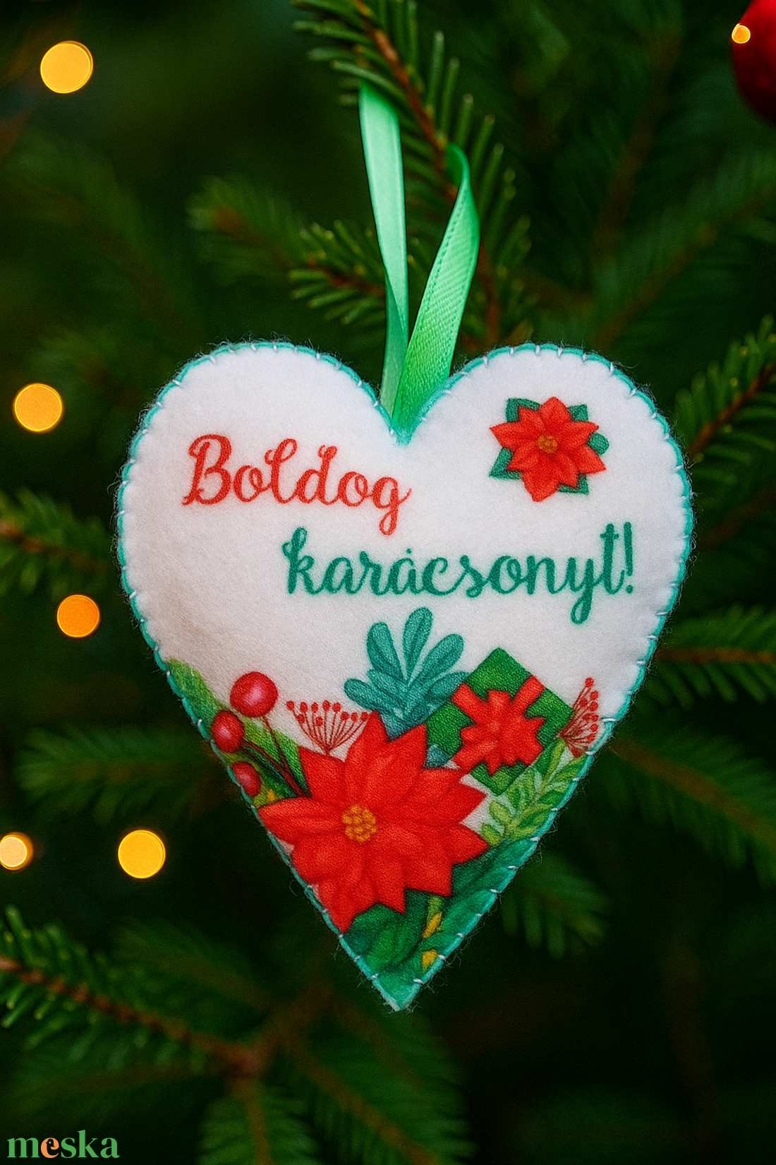 Virágos karácsonyfadísz Boldog Karácsonyt felirattal barkácsfilcből - otthon & életmód - dekoráció - dísztárgy - Meska.hu Virágos karácsonyfadísz Boldog Karácsonyt felirattal barkácsfilcből - otthon & életmód - dekoráció - dísztárgy - Meska.hu
