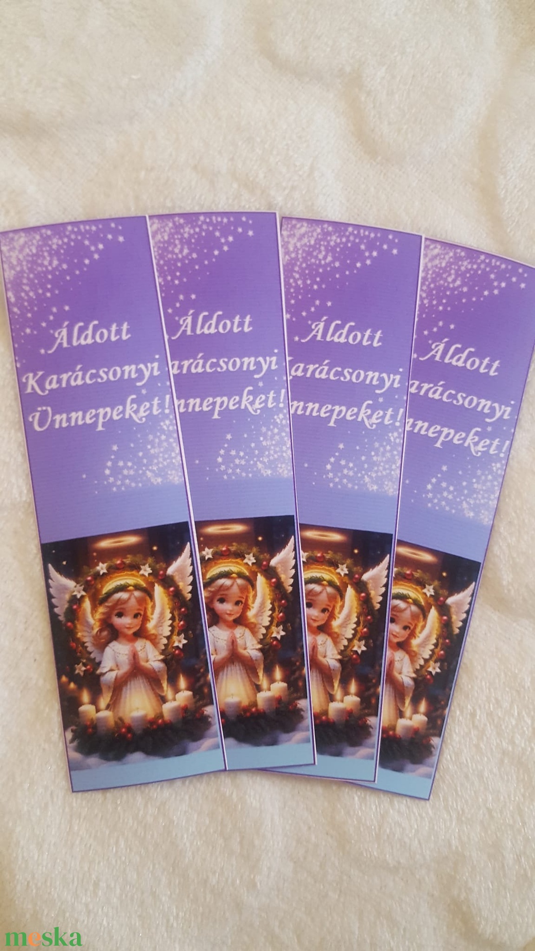 10db karácsonyi angyalkás mágneses könyvjelző és hűtőmágnes egyben - karácsony - karácsonyi lakásdekoráció - karácsonyi lakásdíszek - Meska.hu