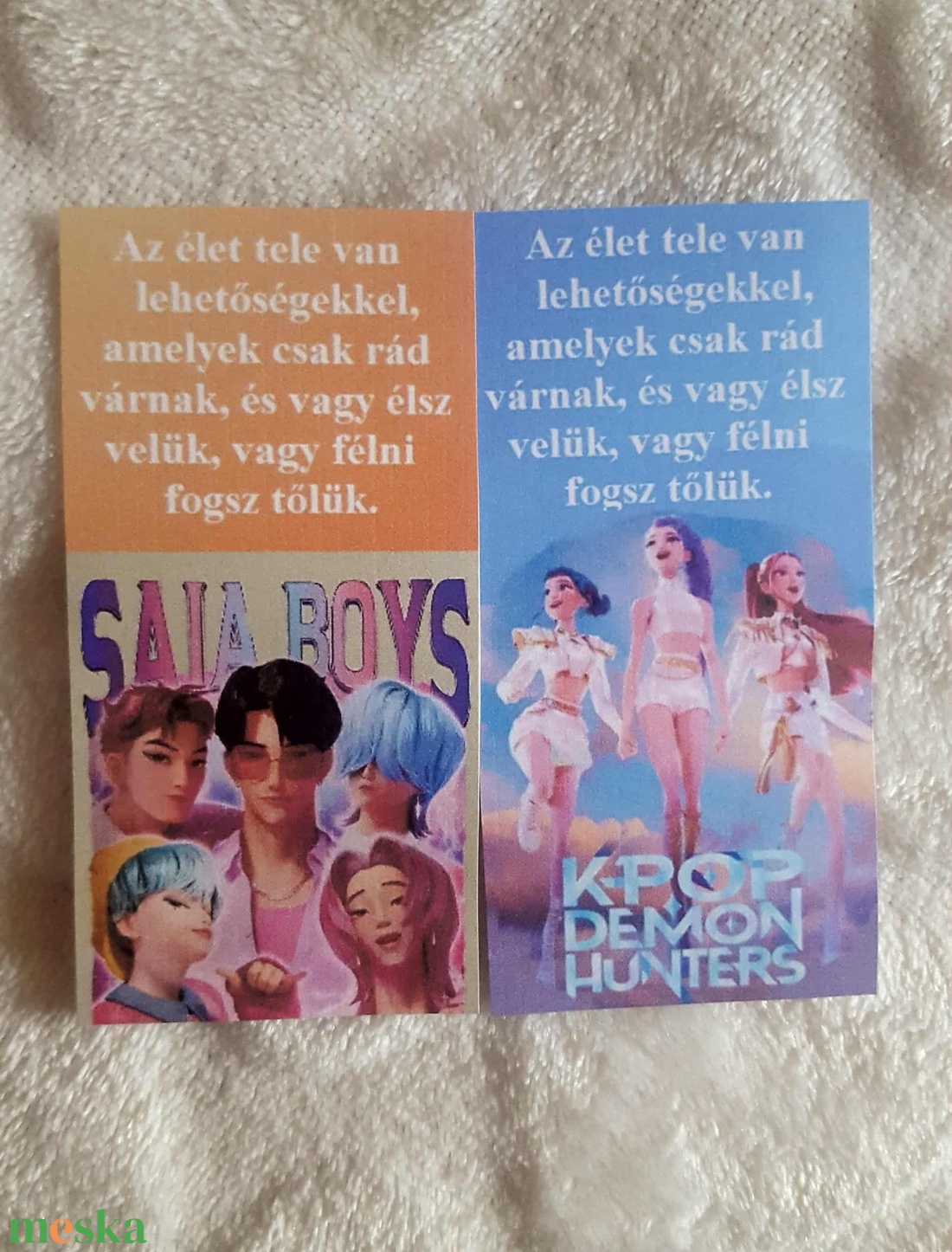 K-pop démonvadászok kulcstartó és mágneses könyvjelző szett - otthon & életmód - dekoráció - dísztárgy - Meska.hu
