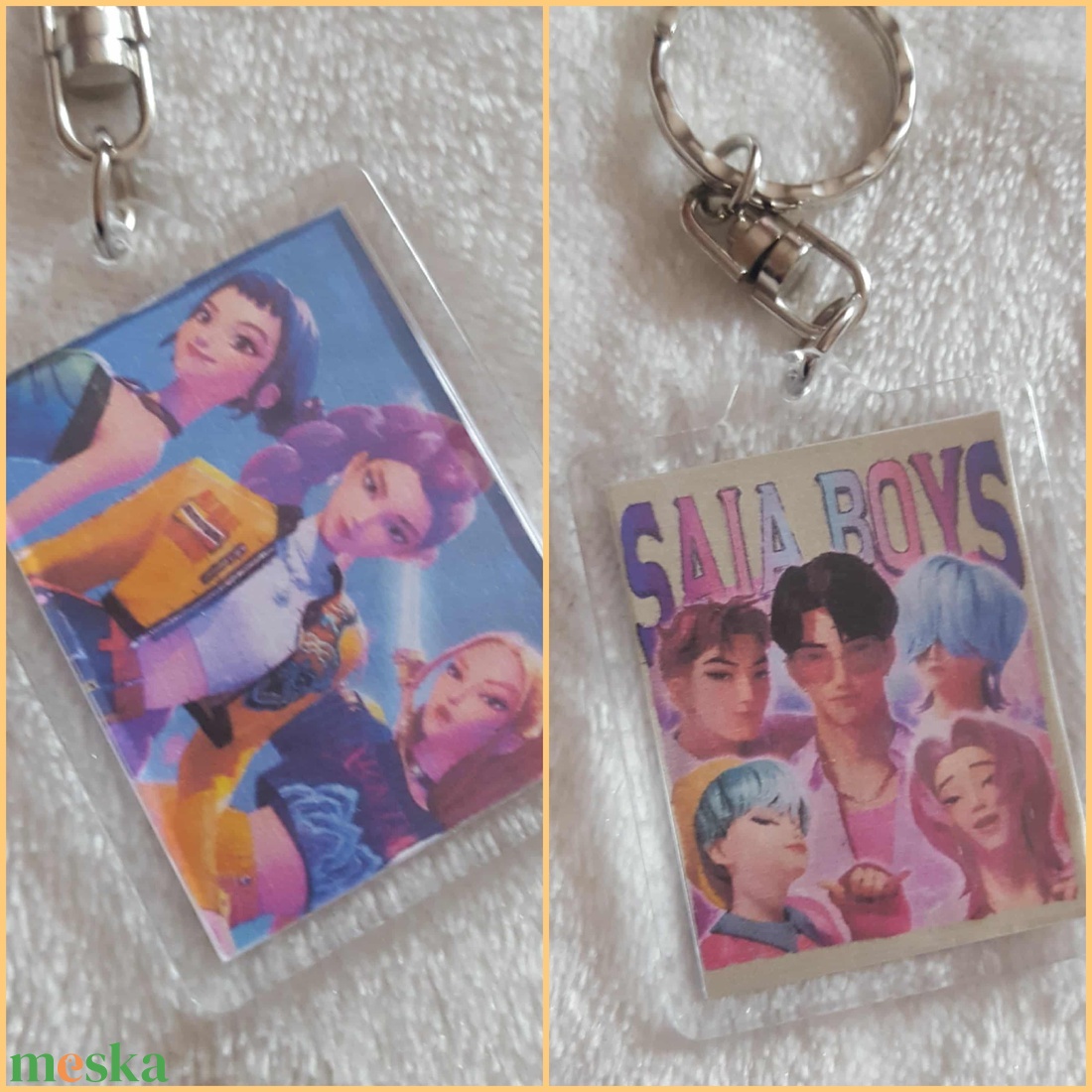 K-pop démonvadászok kulcstartó és mágneses könyvjelző szett - otthon & életmód - dekoráció - dísztárgy - Meska.hu